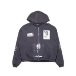 ERD Lenin’s Nap Time Assemblage Zip Hoodie Washed Black (1)