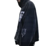 ERD Lenin’s Nap Time Assemblage Zip Hoodie Washed Black (3)