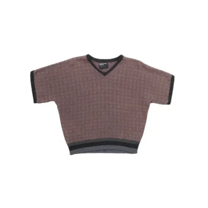 ERD V Neck Shortsleeve Vienna Sweater Burgundy (1)