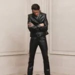 ERD Western Perfect Leather Blazer Black (5)