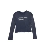 Erd Classic Logo Shrunken LS T Shirt (2)